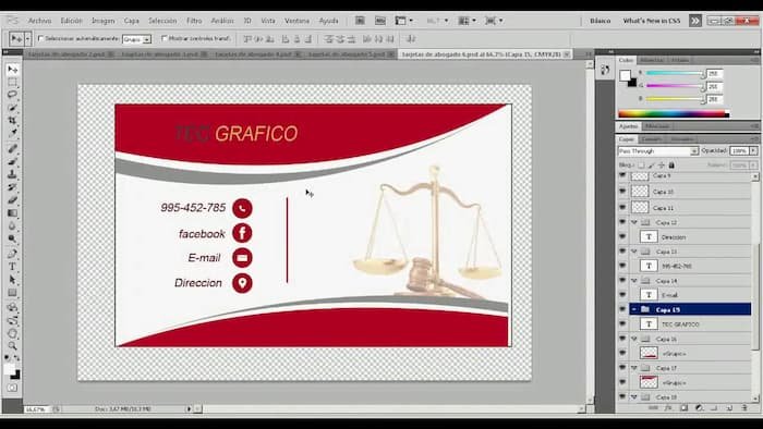 diseño de tarjetas de presentacion para abogados