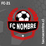 diseño de logos de futbol espigas rojas y pelota