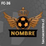 logo de futbol pelota con alas y corona