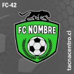 diseño de logo de futbol escudo verde pantera pelota
