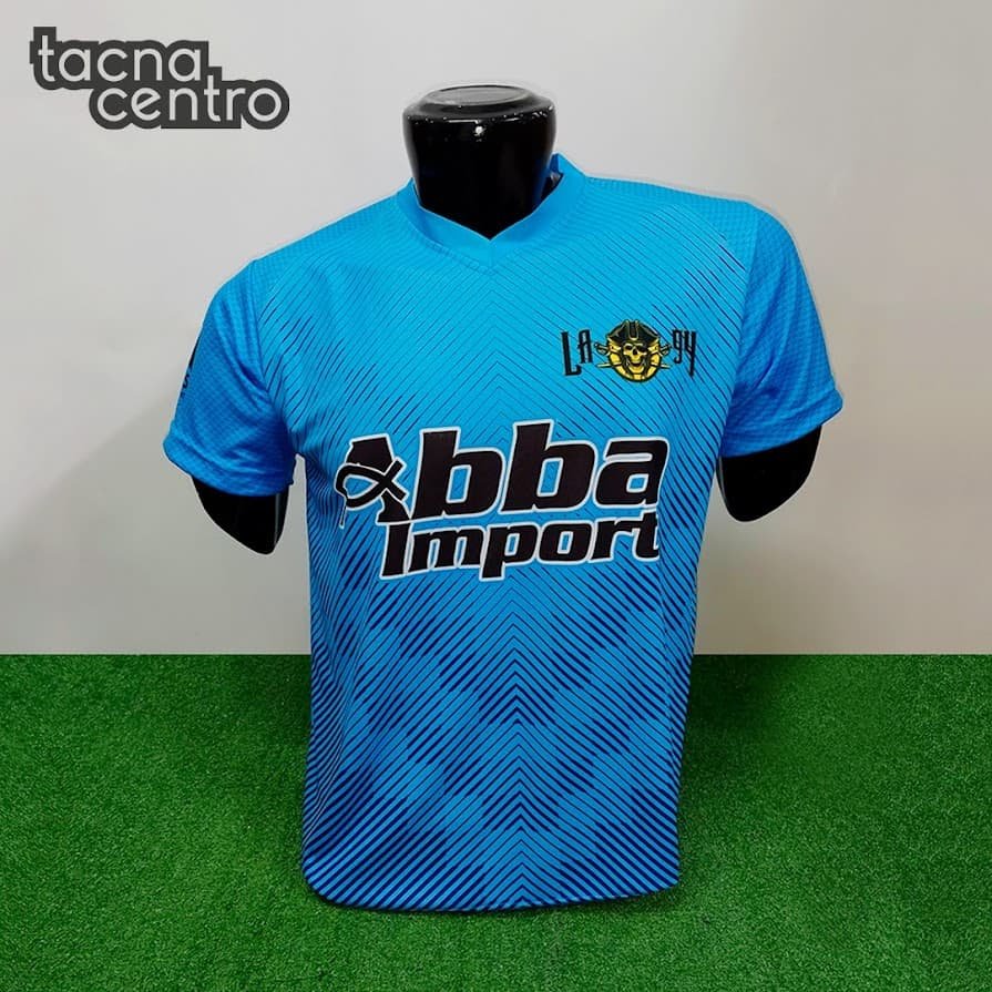 camisetas de futbol color celeste con letras negras