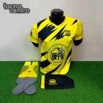 uniforme de futbol color amarillo con negro