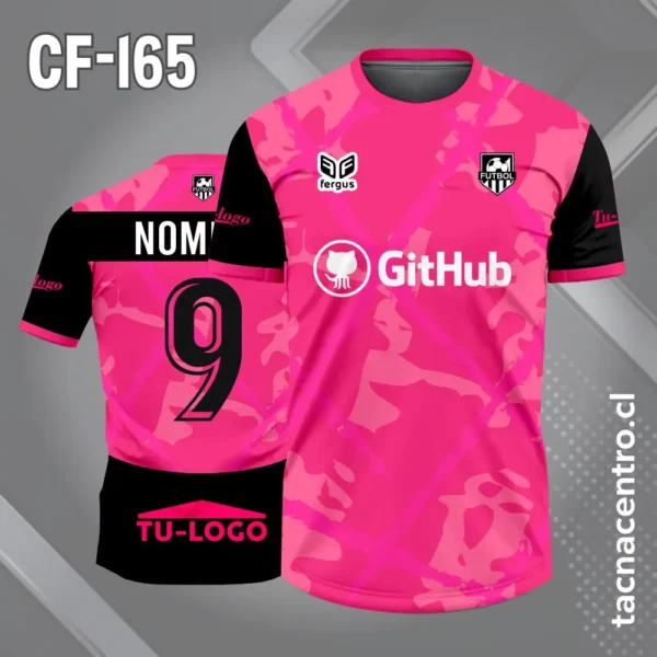 Camiseta de Fútbol Gris Blanco con Mangas Negras 3 Camiseta de Fútbol rosado con Mangas Negras