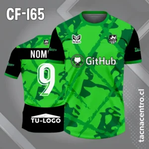 Camiseta de Fútbol verde con Mangas Negras