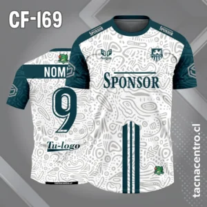 Camiseta de Fútbol Blanco con Figuras