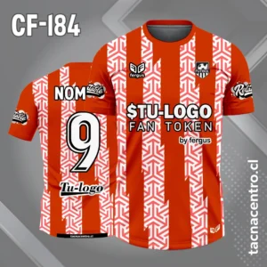 Camiseta de Fútbol rojo con Franjas Blancas