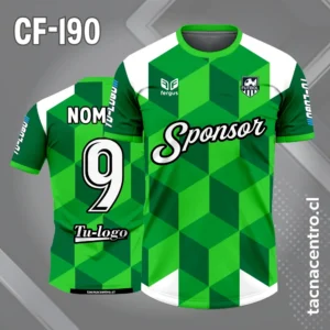 Camiseta de Fútbol verde con Patrones en Cubo