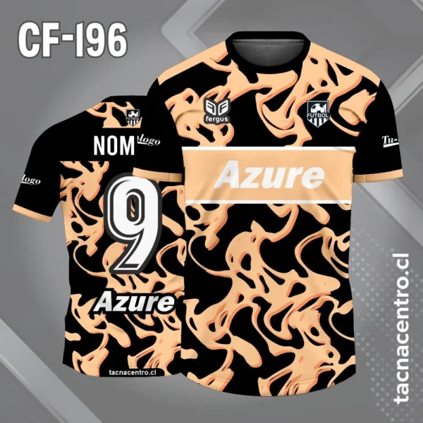 Camiseta de Fútbol Negro con Manchas Verdes y Franja Horizontal Verde 3 Camiseta de Fútbol Negro con Manchas salmon claro y Franja Horizontal salmon