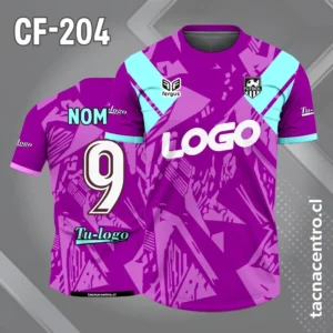 Camiseta de Fútbol morada con patrones lilas