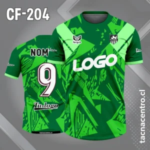 Camiseta de Fútbol verde botella con patrones verdes claros