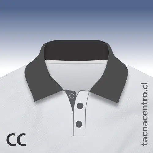 cuello de camiseta de futbol tipo camisero