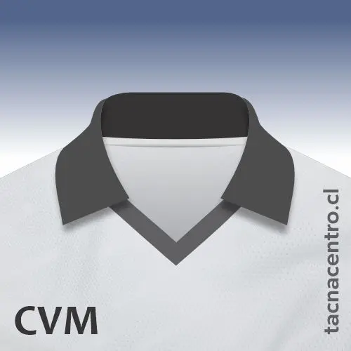 cuello de camiseta de futbol tipo v camisero