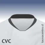 cuello de camiseta de futbol tipo v chino