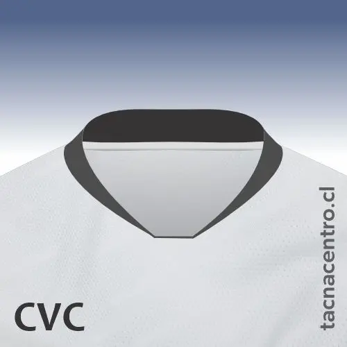 cuello de camiseta de futbol tipo v chino