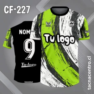 Camisetas de Fútbol Personalizadas: Diseño Gratis 12 Camiseta de Fútbol Verde Limon Gris y Blanco