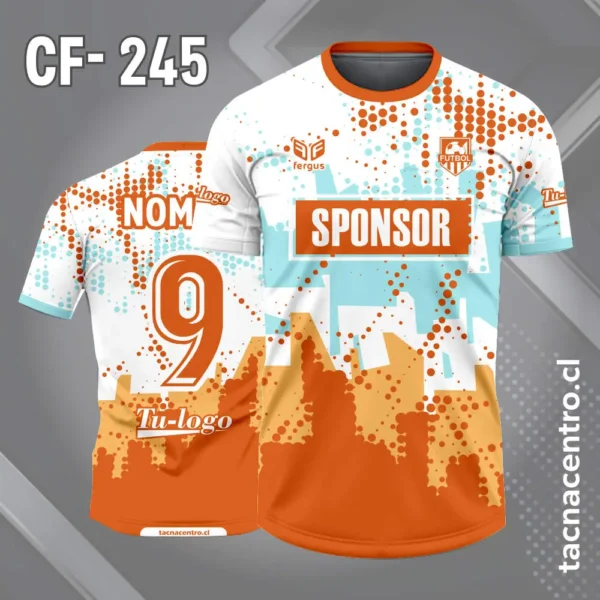 Camiseta de Fútbol Purpura Blanco y Lila 3 Camiseta de Fútbol naranja Blanco y celeste