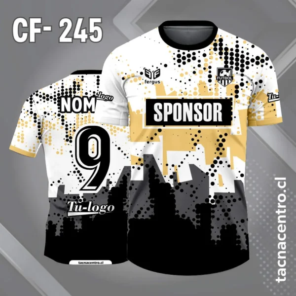 Camiseta de Fútbol Purpura Blanco y Lila 4 Camiseta de Fútbol negra Blanco y beige