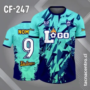 Camiseta de Fútbol Verde jade con Patrones oscuros tribales