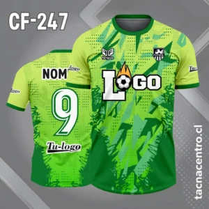 Camiseta de Fútbol verde con Patrones oscuros tribales