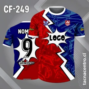 Camiseta de Fútbol rojo y azul Estilo Comic