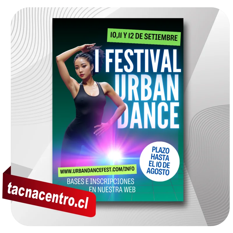 afiche-publicitario-para festival-baile-urbano-chile