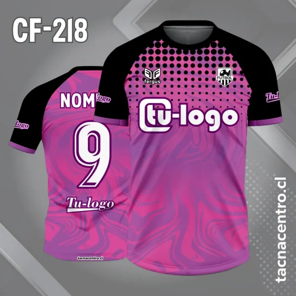 Camiseta de Fútbol Flama Anaranjada con Mangas Negras 5 Camiseta de Fútbol Flama purpura con Mangas Negras