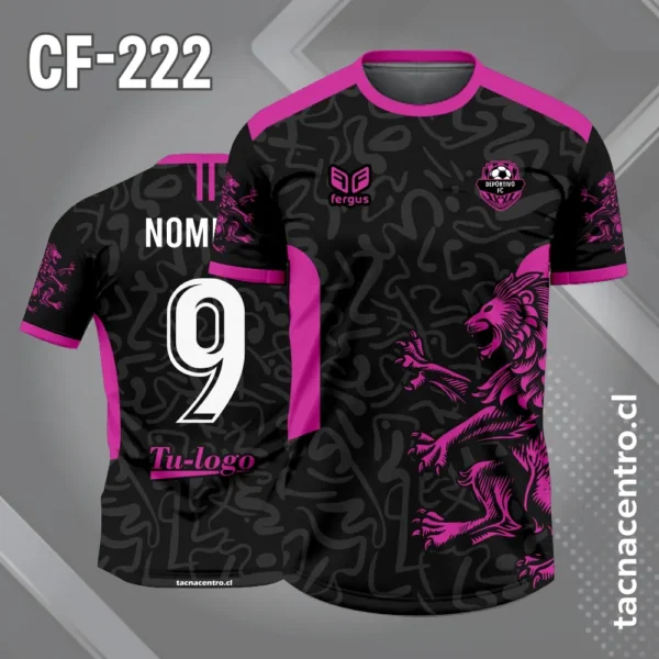 Camiseta de Fútbol León Negra y Amarilla 4 Camiseta de Fútbol Negra y fucsia con Diseño Lateral de Leon