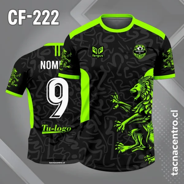 Camiseta de Fútbol León Negra y Amarilla 5 Camiseta de Fútbol Negra y verde con Diseño Lateral de Leon