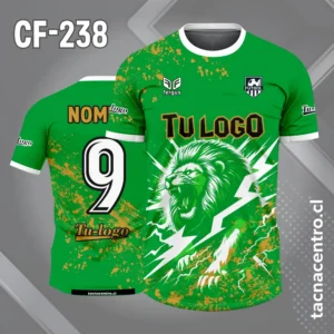 Camisetas de Futbol Verdes Personalizadas 9 Camiseta de Fútbol Leon Verde blanco