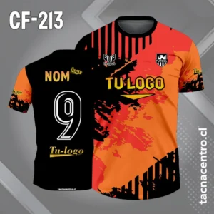 Camiseta de Futbol naranja negro