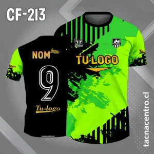 Camiseta de Futbol verde negro