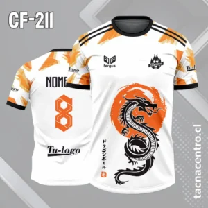 Camiseta de Fútbol de Dragon con Fondo Blanco