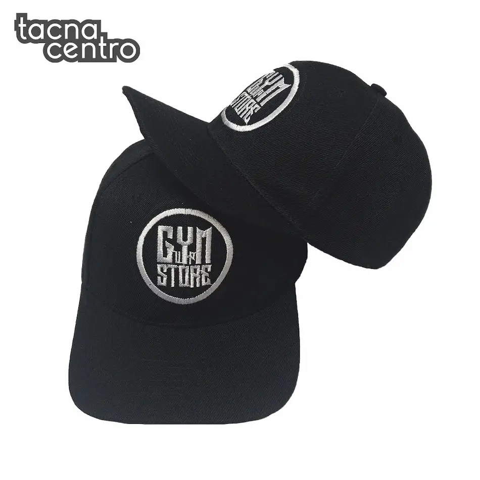 fotos de gorras personalizadas bordados color negro
