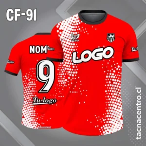 Camisetas de Fútbol Personalizadas: Diseño Gratis 10 camiseta de futbol personalizada color rojo con blanco