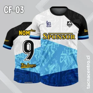 Camisetas de Futbol Celestes Personalizadas 5 Camiseta de futbol blanco celeste azul con mangas negras