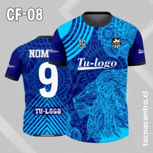 Camiseta de Futbol León Mandalas azul celeste