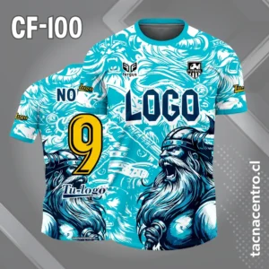 Camisetas de Futbol Celestes Personalizadas 4 Camiseta de futbol vikingo color celeste