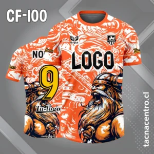 Camiseta de futbol vikingo color naranja