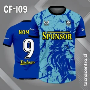 Camiseta de Futbol León Celeste y Azul