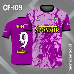 Camiseta de futbol leon rosado con lila