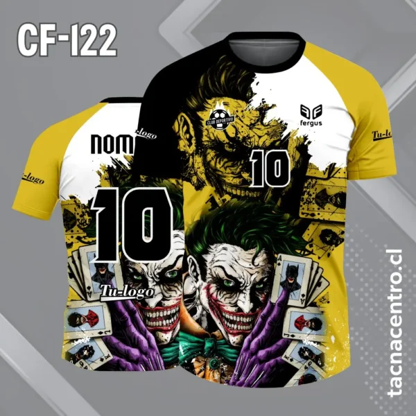 Camiseta de futbol joker amarillo y negro 1 Camiseta de futbol joker amarillo y negro