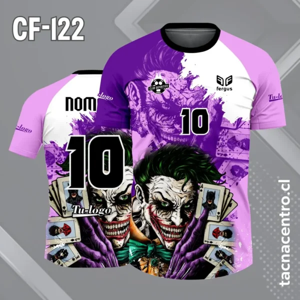 Camiseta de futbol joker amarillo y negro 3 Camiseta de futbol joker morado violeta