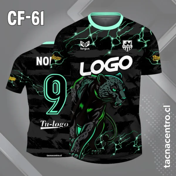 Camiseta de Futbol Pantera Negra 4 Camiseta de futbol pantera con fondo negro y rajaduras turquesa