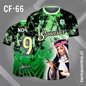 Camiseta de futbol santa rosa de lima verde y negro