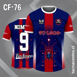 Camiseta de Futbol Insecto rojo azul