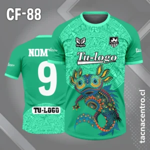 Camiseta de futbol ajolote mexicano color verde