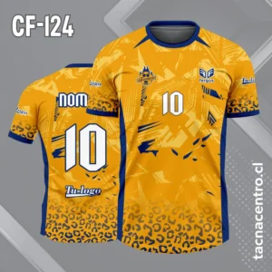Camiseta de Futbol amarillo azul