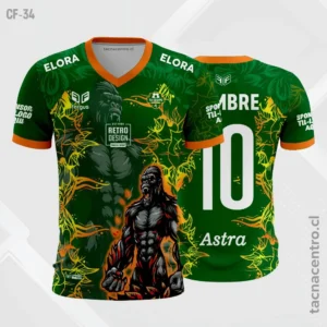 Camiseta de Fútbol Gorila Furioso Celeste