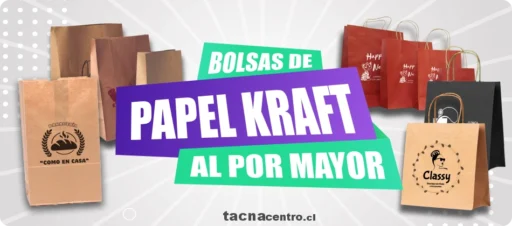 Bolsas de papel kraft reutilizables venta por mayor chile