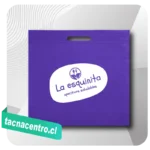 bolsas de genero reutilizables con logo estampado y asa troquelada